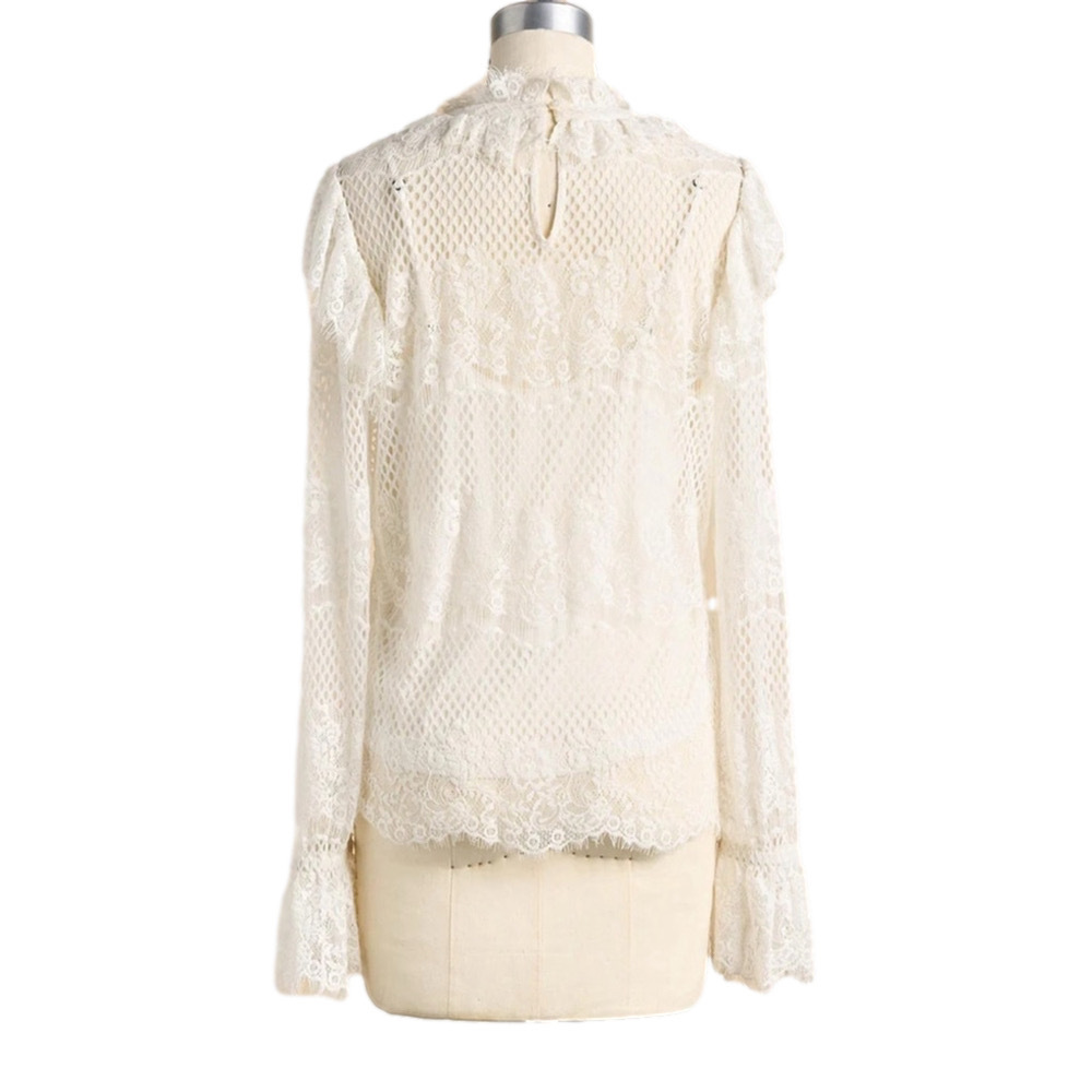 Sundance Emie Lace Boho Top, Marshmallow Size L (12-14) - Picture 3 of 7